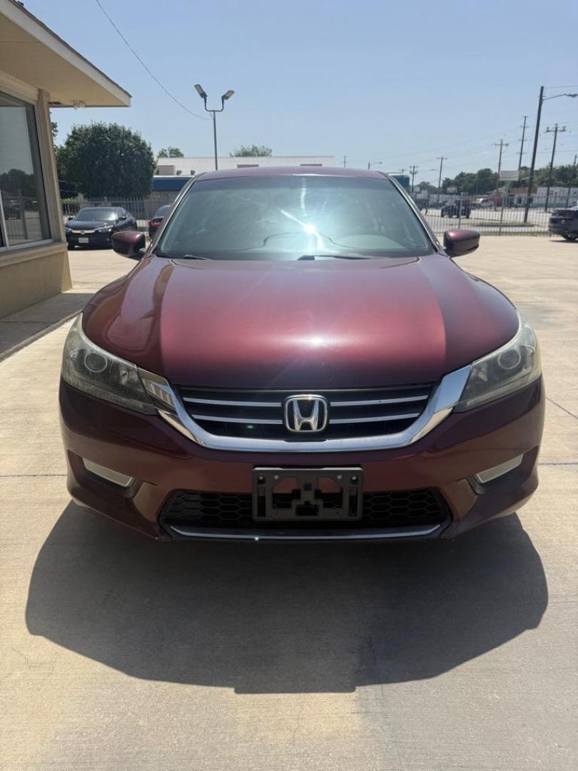 2013 RED HONDA ACCORD SPORT (1HGCR2F53DA) with an 2.4L engine, Continuously Variable transmission, located at 4415 NE 28th St., Haltom City, TX, 76117, (817) 222-9334, 0.000000, 0.000000- Photo#1